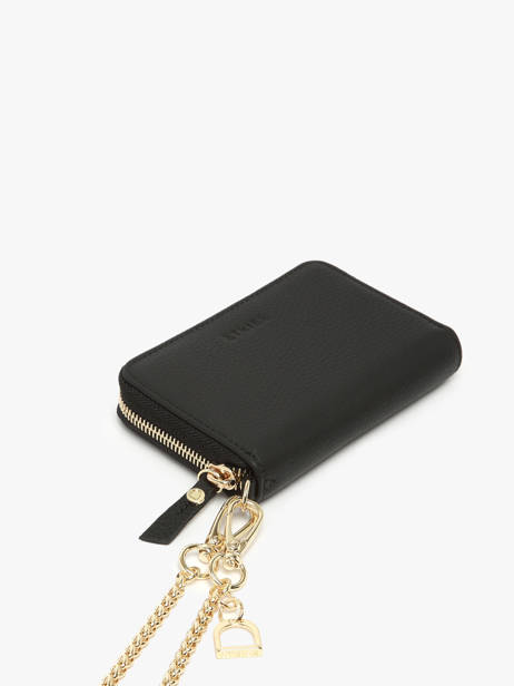 Portemonnee Leder Equestre Etrier Zwart equestre EEQT096M ander zicht 2